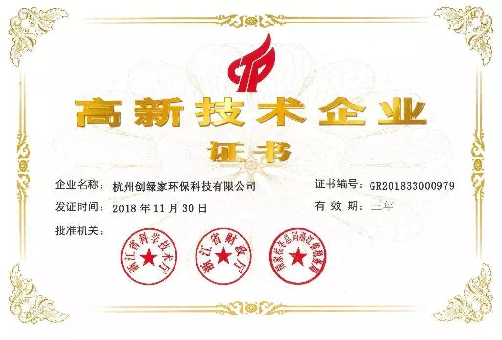 喜報！創(chuàng)綠家被認(rèn)定為2020年度杭州市專利試點企業(yè)